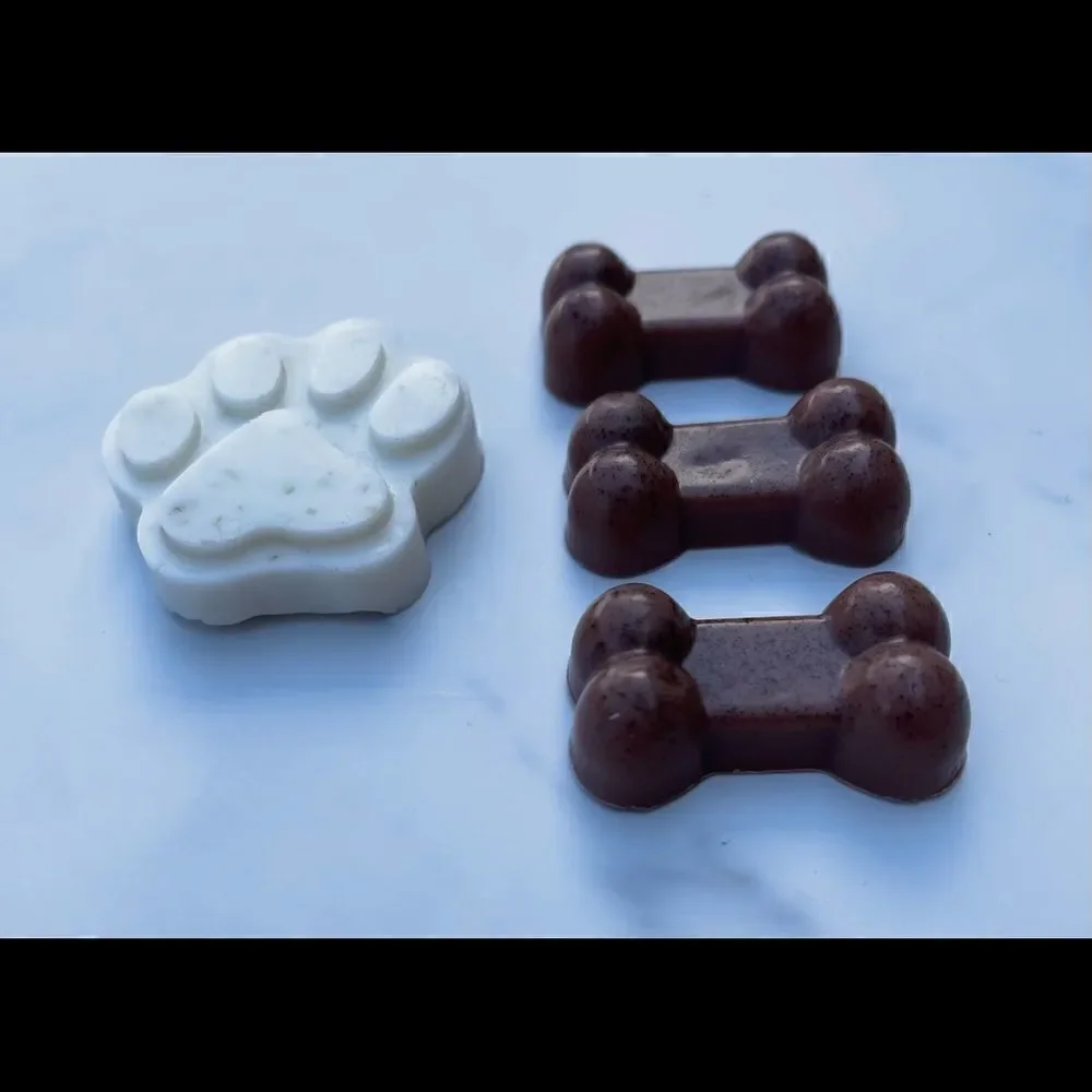 Paws N Pals soap bars- Set of 2 paws & 3 bones Natural handmade Oatmeal soap